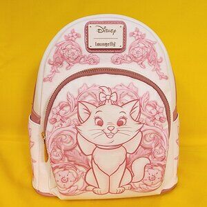 Loungefly Disney The Aristocats Marie Pink Floral Mini Backpack NEW